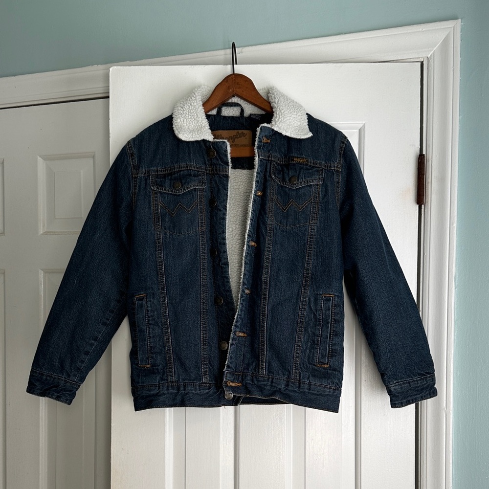 Wrangler Kids Denim Jacket with Sherpa Lining